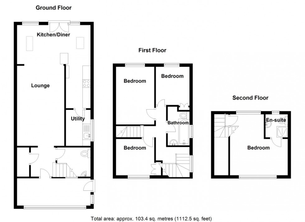 Floorplan for Ennersdale Road, Coleshill, Birmingham