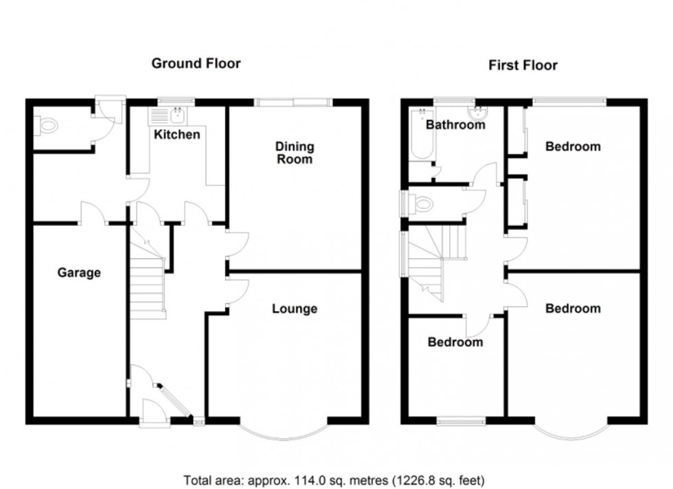 Floorplan for Salisbury Drive, Water Orton, Birmingham