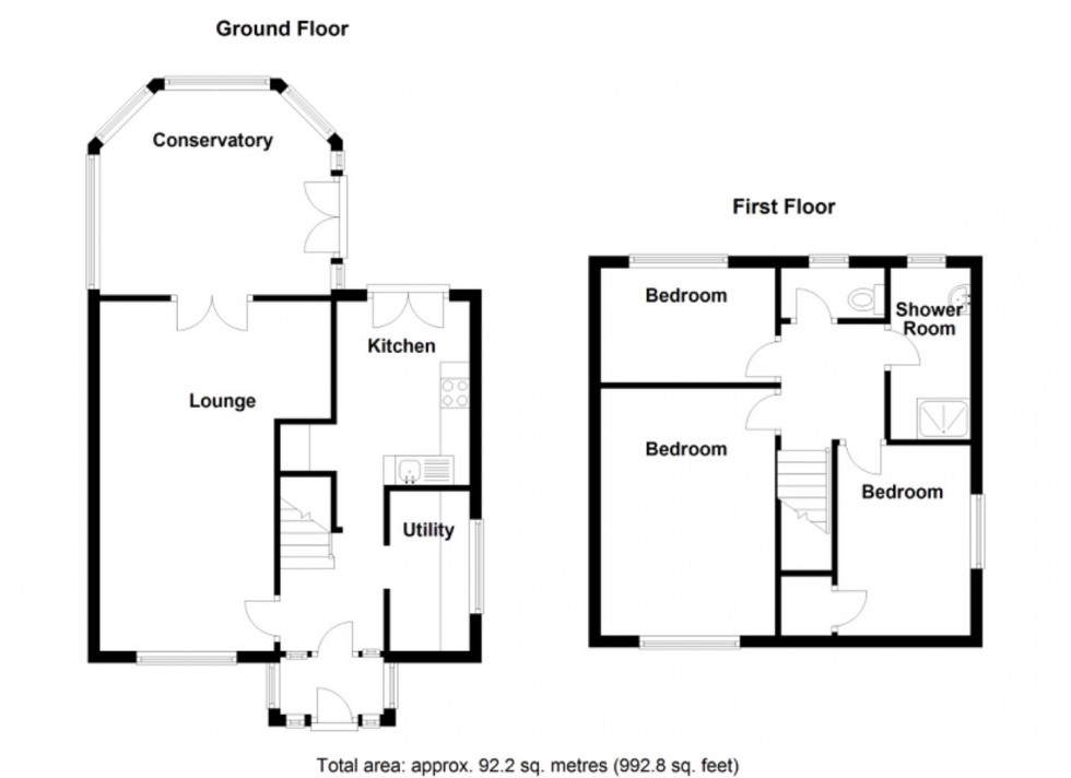 Floorplan for Ballard Walk, Kingshurst, Birmingham