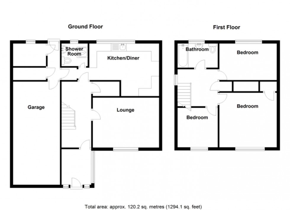 Floorplan for Edward Road, Water Orton, Birmingham