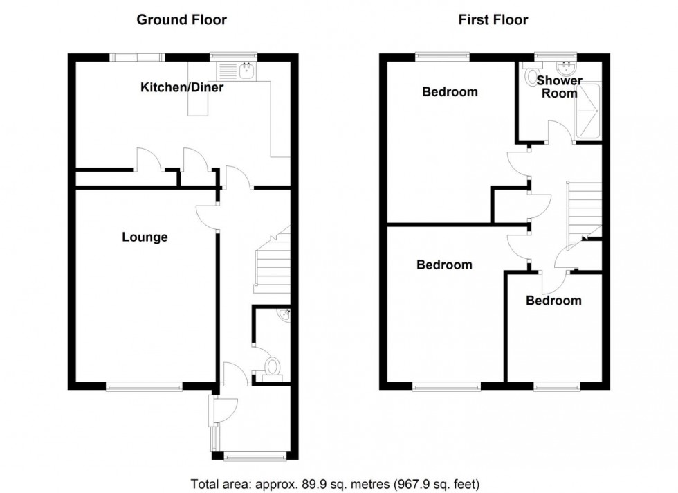 Floorplan for Tyebeams, Shard End, Birmingham