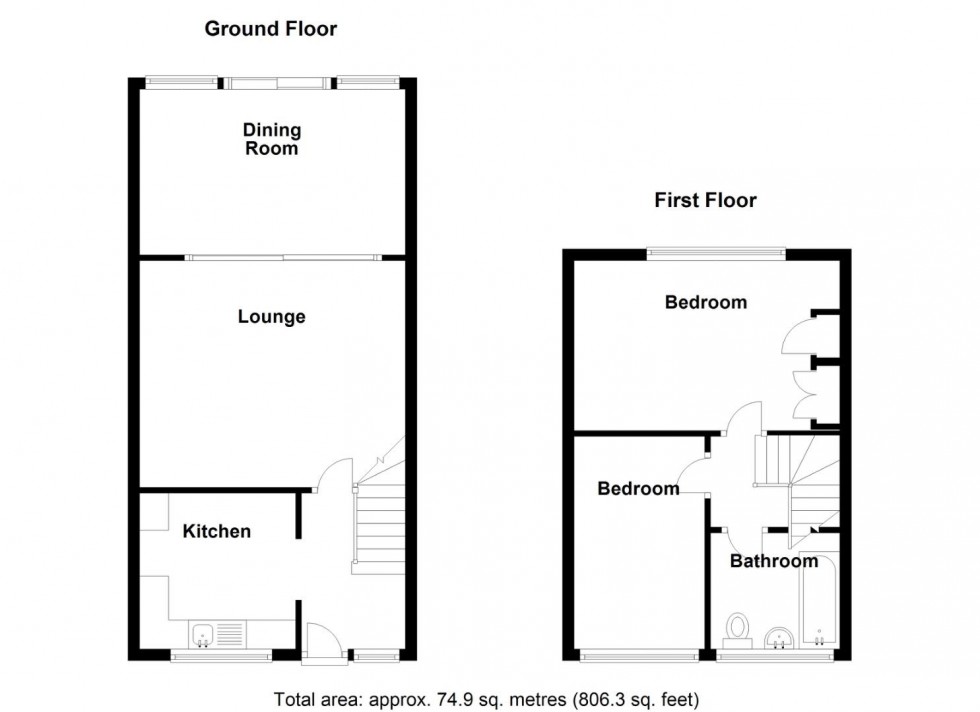 Floorplan for Orton Close, Water Orton, Birmingham