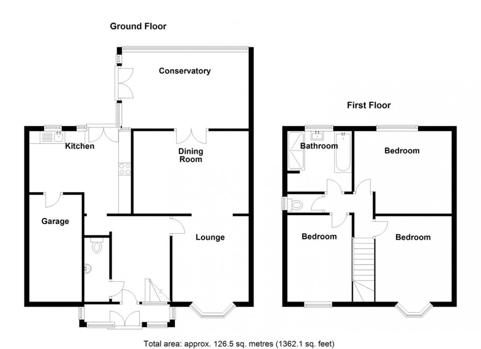 Floorplan for Chestnut Drive, Castle Bromwich, Birmingham