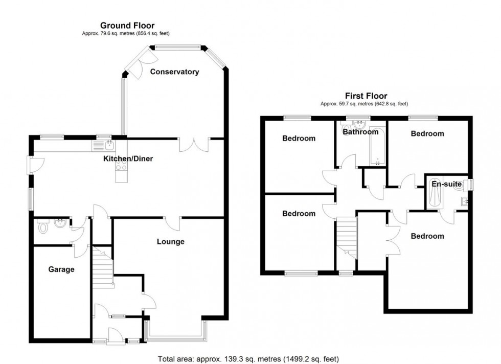 Floorplan for Smiths Way, Water Orton, Birmingham