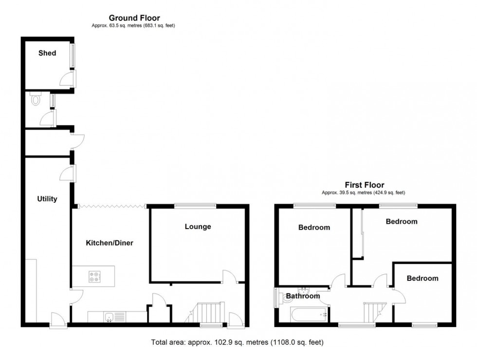 Floorplan for Digby Road, Coleshill, Birmingham