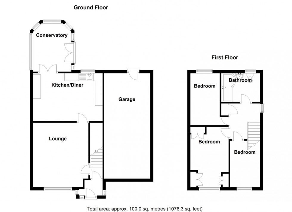 Floorplan for Partridge Close, Chelmsley Wood, Birmingham